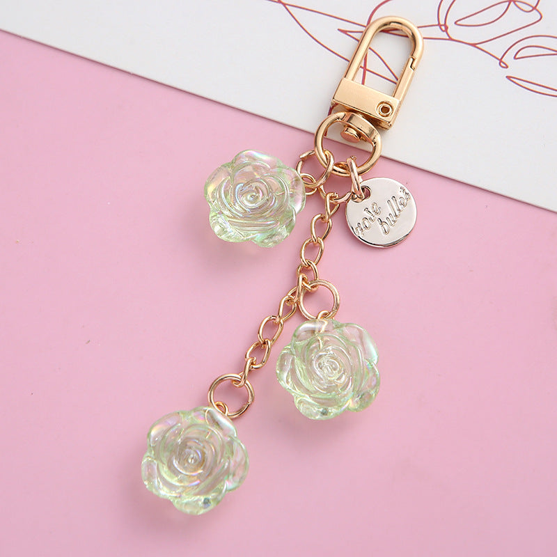 Wholesale Resin Rose Alloy Keychains
